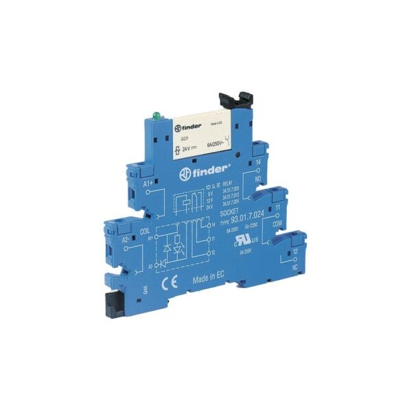 Finder (F.38.51.0.240.0060) RÖLE ARA BİRİM MOD. 1 CO -6 A KONTAKLI 240 V AC/DC