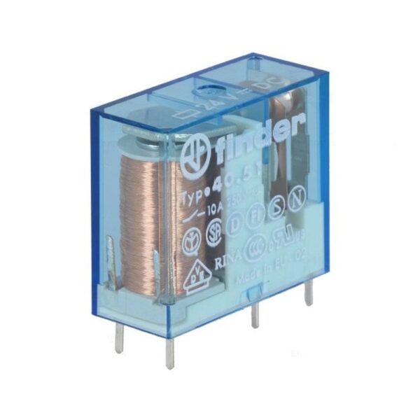 Finder (F.40.51.9.024.0000) MİNYA P.C.B. RÖL 1 CO-10A KONT 24V DC PİN:İ-5 MM