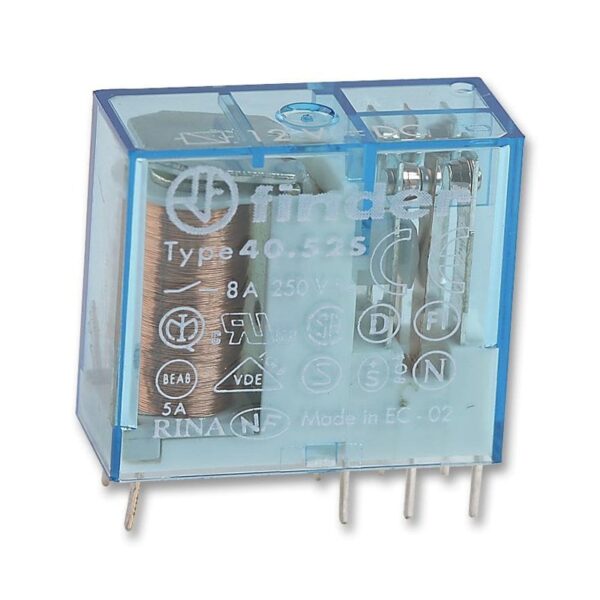 Finder (F.40.52.7.012.0000) MİNYA  P.C.B. RÖL 2 CO-8A KONT 12V HAS.DC PİN:-5MM