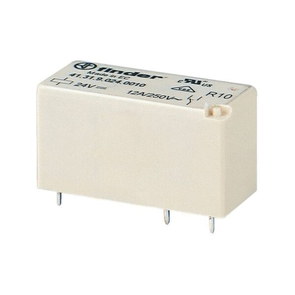 Finder (F.41.31.9.024.0010) KÜÇÜK PROFİLLİ 1 CO-12 A KONTAKLI 24 V DC PİN:3.5