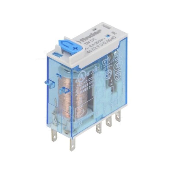 Finder (F.46.52.9.012.0040) SOKET TİPİ AgNi 2 CO 8A 12 V DC MERK KİLİT+GÖSTER