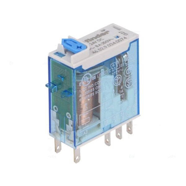 Finder (F.46.52.9.024.0074) SOKET TİPİ AgNi 2 CO 8A 24VDC MERK KİLİT+ GÖS+LED