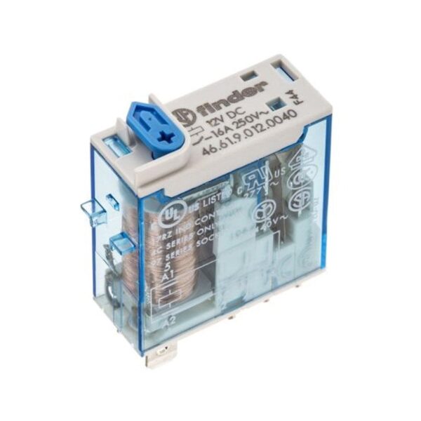 Finder (F.46.61.9.012.0040) SOKET TİPİ AgNi 1 CO 16A 12 VDC MERK KİLİT+ GÖS.