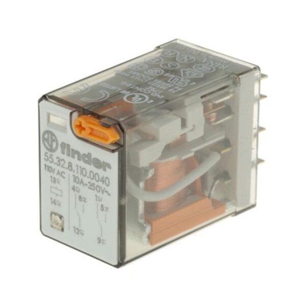Finder (F.55.32.8.110.0040) GENEL KULLANIMLI 2 CO 10A 110 V AC
