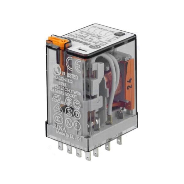 Finder (F.55.34.8.024.0040) GENEL KULLANIMLI 4 CO-10 A KONTAKLI 24 V AC