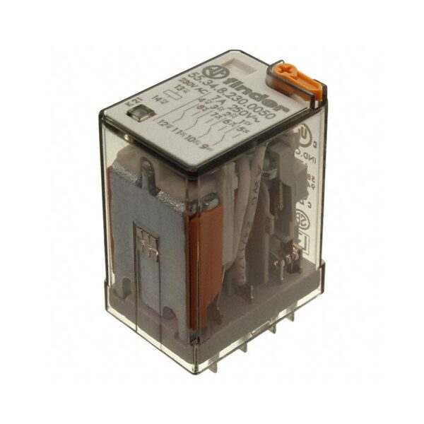 Finder (F.55.34.8.230.0050) GENEL KULLANIMLI 4 CO-10 A KONTAKLI 230 V AC LEDLİ