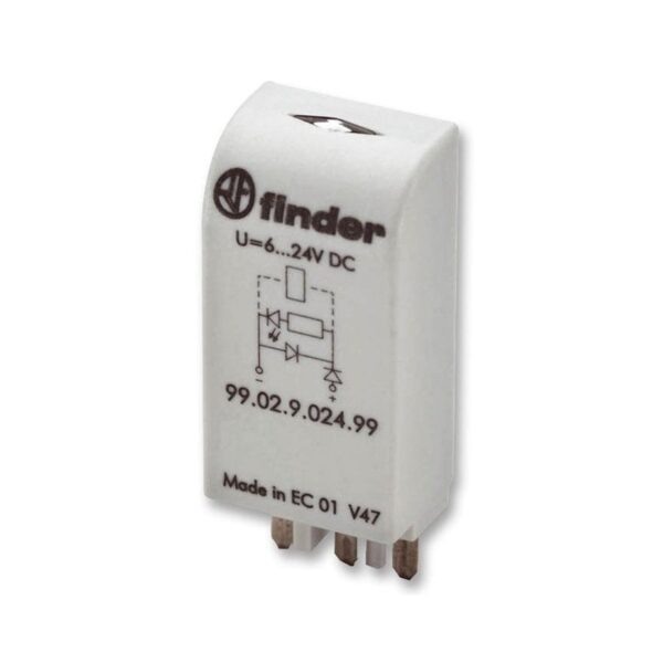 Finder (F.99.02.0.024.98) YEŞİL LED+VARİSTÖR 24V AC/DC