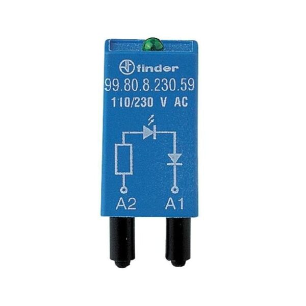 Finder (F.99.80.0.230.59) YEŞİL LED 110-240 VAC/DC