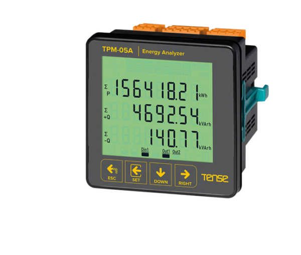 Tense TPM-05 Haberleşmeli 71.5×61.5 Cam LCD Ekranlı Enerji Analizörü